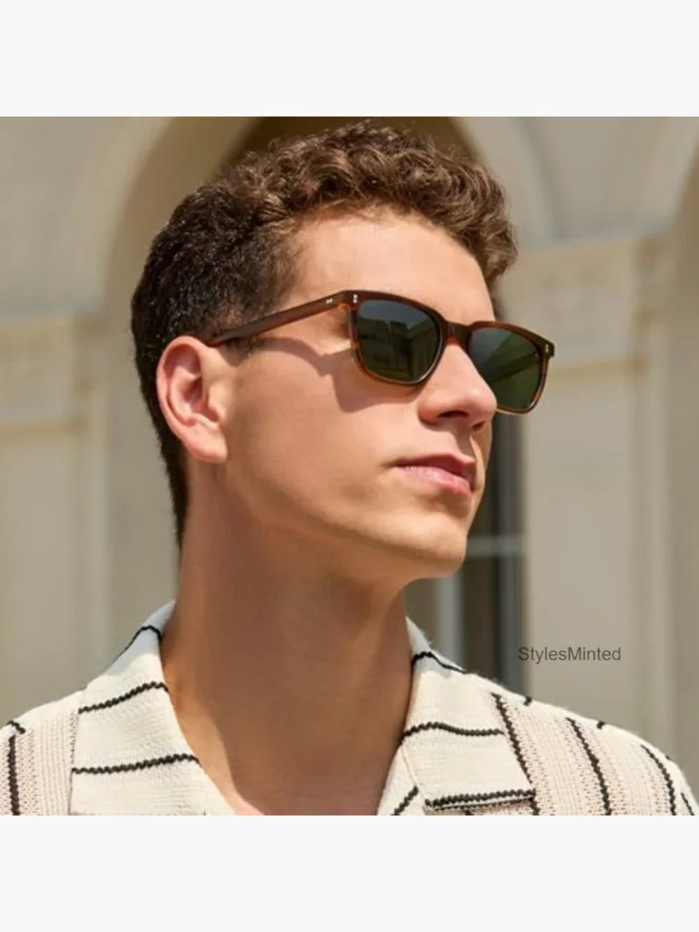 Polarized Retro Square Sunglasses for Men UV400